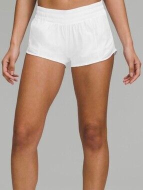 Lululemon Hotty Hot White 2.5" Shorts Size 8